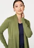 Izabel London Lime Green Open Front Longline Relaxed Cardigan - 14 Image 3