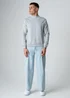 Influence Grey Cotton Blend Crew Neck Acid Wash Seam Sweatshirt - S Image 4