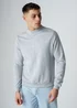 Influence Grey Cotton Blend Crew Neck Acid Wash Seam Sweatshirt - S Image 1