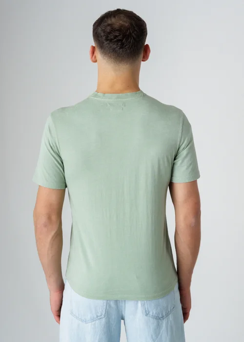 Influence Green Cotton Crew Neck Acid Wash Seam Short Sleeve T-Shirt - S Image 2