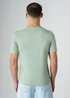 Influence Green Cotton Crew Neck Acid Wash Seam Short Sleeve T-Shirt - S Image 2