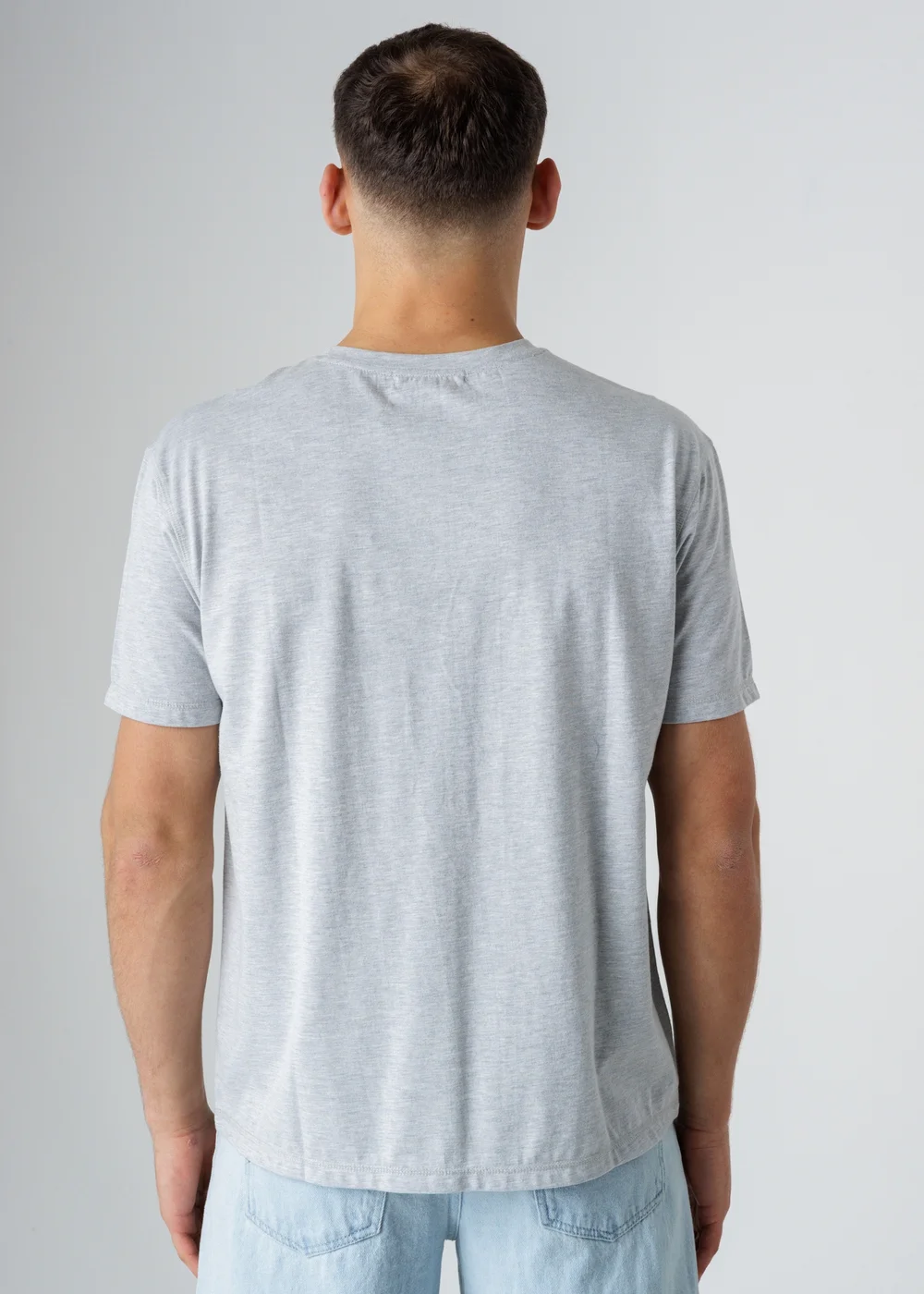 Influence Grey Cotton Crew Neck Short Sleeve T-Shirt - S Image 2