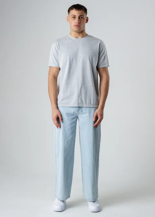 Influence Grey Cotton Crew Neck Short Sleeve T-Shirt - S Image 4