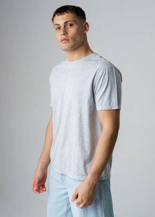 Influence Grey Cotton Crew Neck Short Sleeve T-Shirt - S Image 1