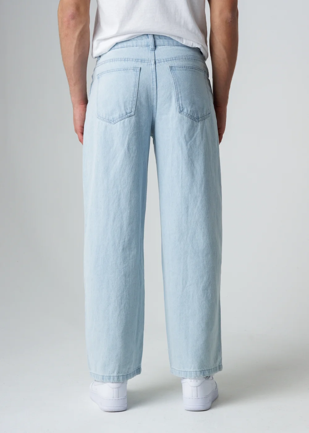 Influence Blue Cotton Wide Leg Mid-Rise Jeans - S Image 2
