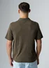 Influence Khaki Cotton Light Knit Short Sleeve Button Polo Shirt - M Image 2