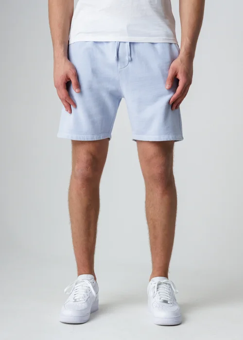 Influence Blue Cotton Blend Elasticated Drawstring Shorts - M Image 1