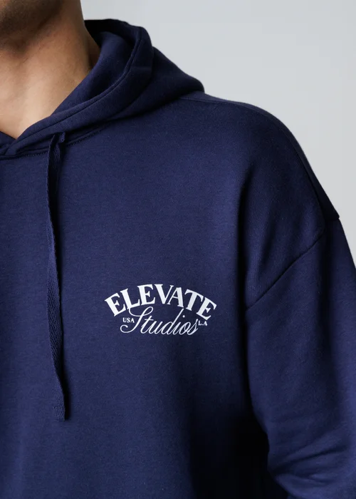 Influence Navy Cotton Blend Graphic Hoody - XL Image 3