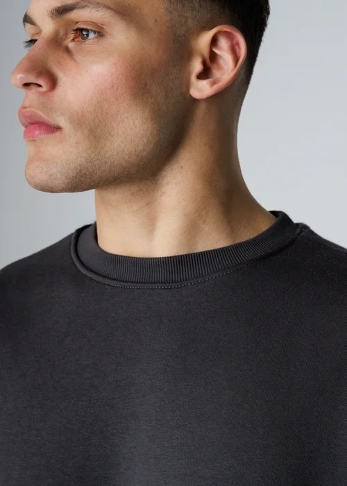 Influence Black Cotton Blend Graphic Long Sleeve Sweatshirt - XL Image 3