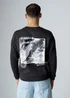 Influence Black Cotton Blend Graphic Long Sleeve Sweatshirt - XL Image 2
