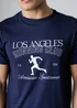 Influence Navy Cotton Crew Neck Graphic Short Sleeve T-Shirt - M Image 3