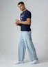 Influence Navy Cotton Crew Neck Graphic Short Sleeve T-Shirt - M Image 4