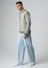 Influence Khaki Pinstripe Zip-Through Collared Knit Cardigan - M Image 4
