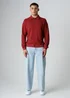Influence Red Textured Polo-Style Knit Long Sleeve Button Overshirt - S Image 4