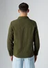 Influence Khaki Cotton Utilitarian-Style Revere Collar Long Sleeve Button Shirt - XL Image 2