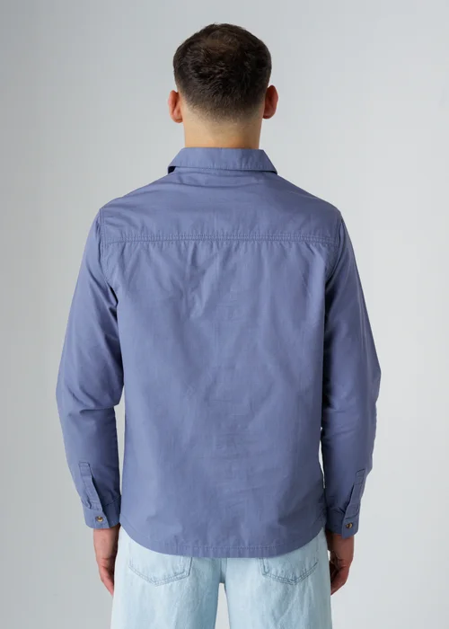 Influence Blue Cotton Ripstop Utility-Style Long Sleeve Overshirt - XL Image 2