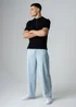 Influence Navy Cable Knit Short Sleeve Knit Polo Shirt - L Image 4