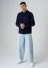 Influence Navy Cotton Utilitarian-Style Long Sleeve Button Overshirt - S Image 4