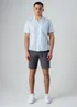 Influence Blue Relaxed Collar Chest Pocket Short Sleeve Shirt - S Image 4