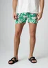 Influence Green Tropical Monkey Print Elasticated Shorts - XL Image 1