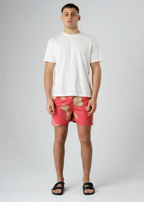 Influence Red Jellyfish Print Elasticated Shorts - XL Image 4