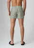 Influence Green Elasticated Stripe Print Swim Shorts - XL Image 2