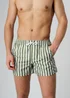 Influence Green Elasticated Stripe Print Swim Shorts - XL Image 3