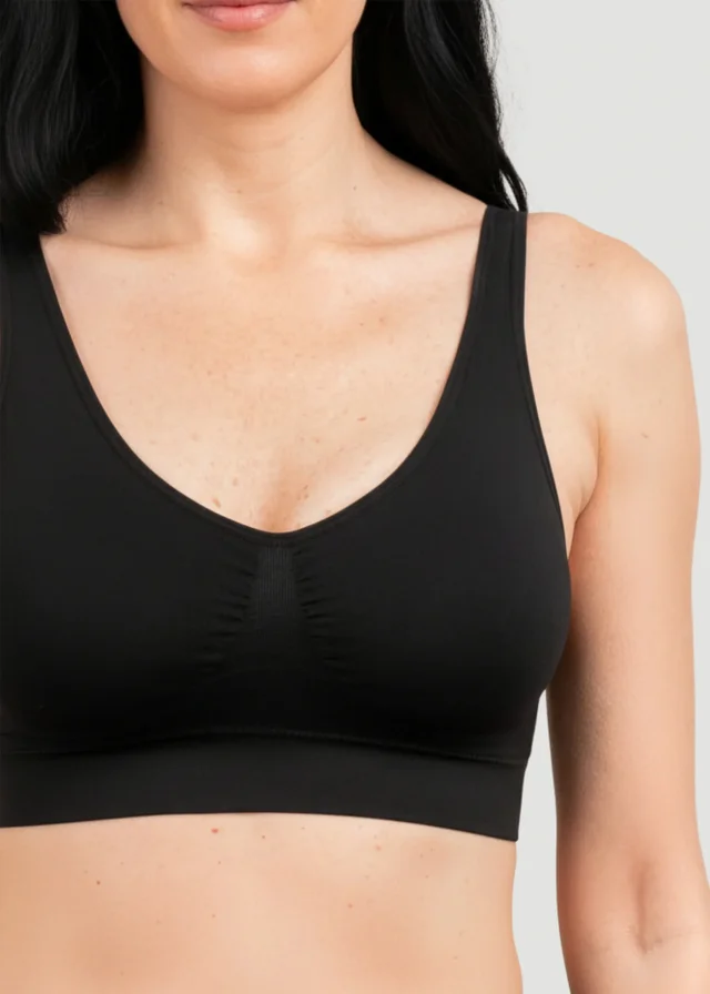 Conturve Black Daily Comfort Throw On Wirefree Bra