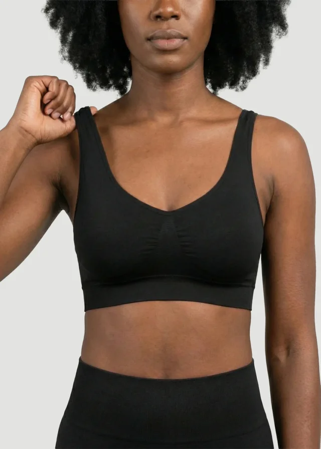 Conturve Black Daily Comfort Throw On Wirefree Bra