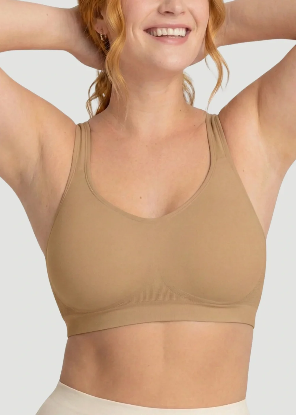 Conturve Daily Tan Comfort Throw On Wirefree Bra - 5XL Image 1