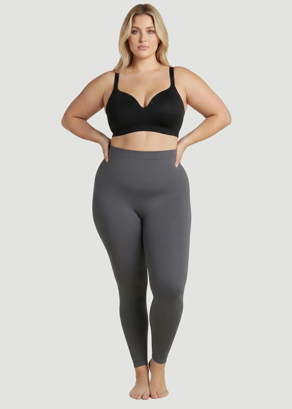 Conturve Grey High Waisted Shaping Leggings - S Image 1