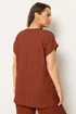 Yours Curve Rust Orange Bubble Textured T-Shirt - 22-24 Image 3