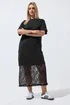 Yours Limited Curve Black Lace Trim Dress - 16 Image 3