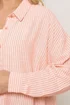 Yours Curve Orange Stripe Linen Shirt - 22-24 Image 5