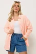 Yours Curve Orange Stripe Linen Shirt - 22-24 Image 2