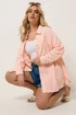 Yours Curve Orange Stripe Linen Shirt - 22-24 Image 1