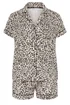 Yours Curve Natural Brown Leopard Print Soft Touch Pyjama Set - 34-36 Image 2