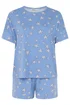 Yours Curve Blue Starfish Soft Touch Pyjama Set - 22-24 Image 5