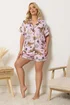 Yours Curve Pink Soft Touch Celestial Short Pyjama Set - 26-28 Image 3
