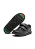 ToeZone Tracer Classic Double Rip Tape Black Leather School Shoes - 11 Infants Image 1