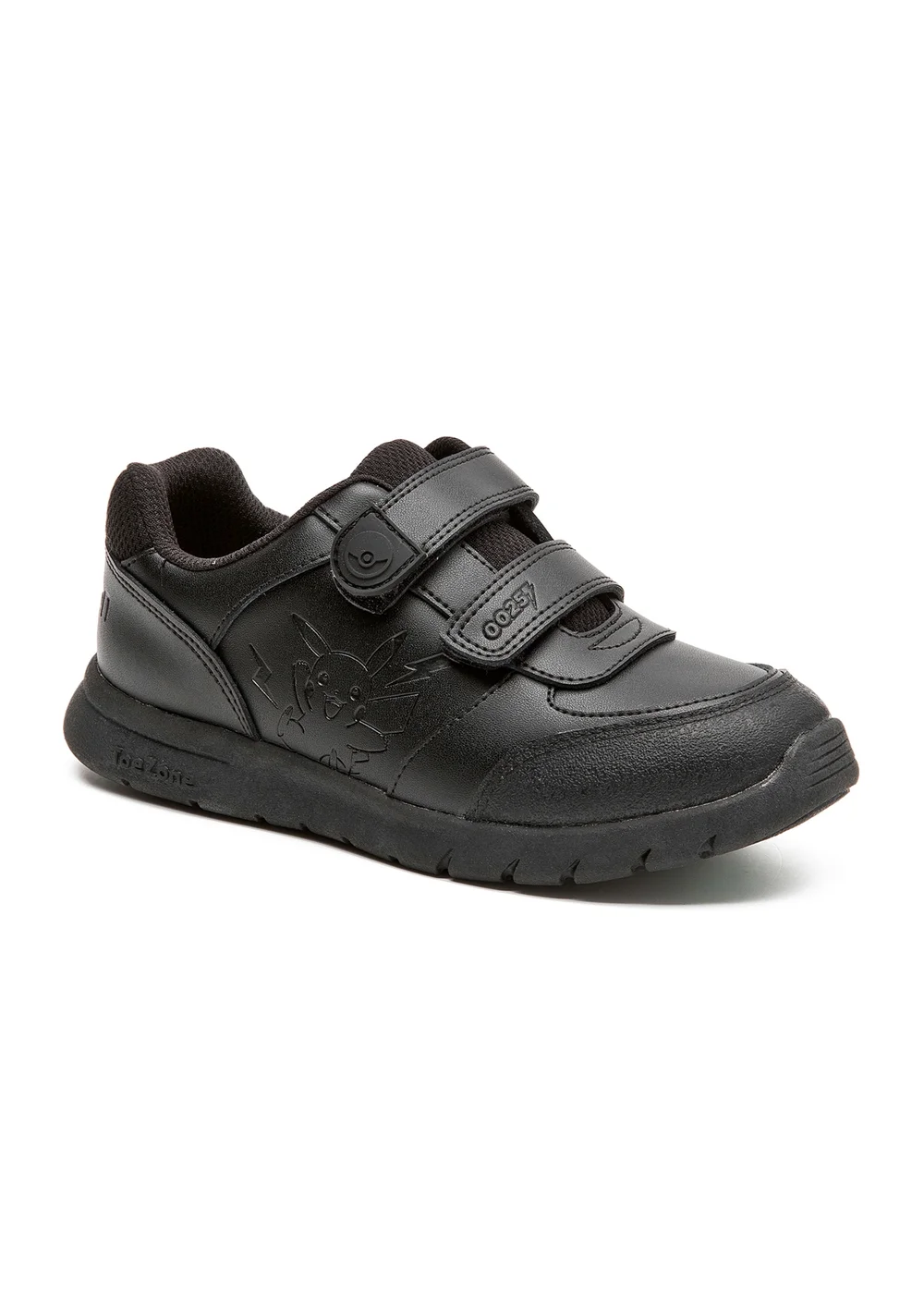 ToeZone Pokemon Character Black Rip Tape School Shoes - 9 Infants Image 2