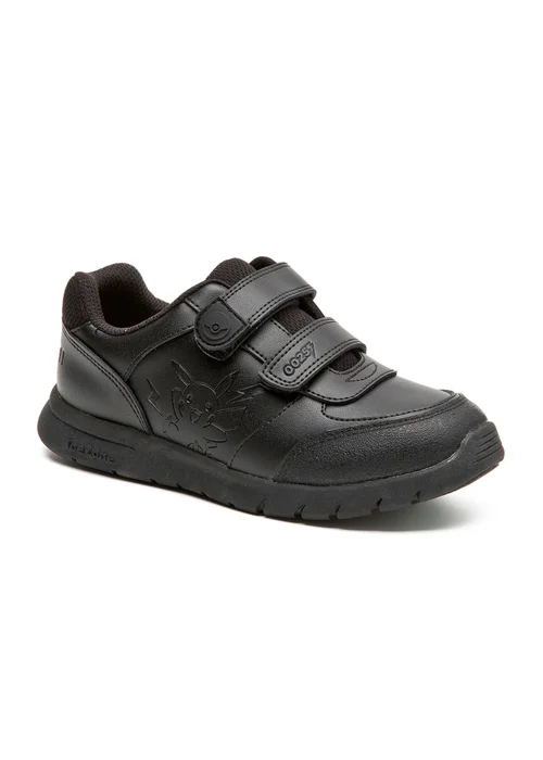 ToeZone Pokemon Character Black Rip Tape School Shoes - 9 Infants Image 2
