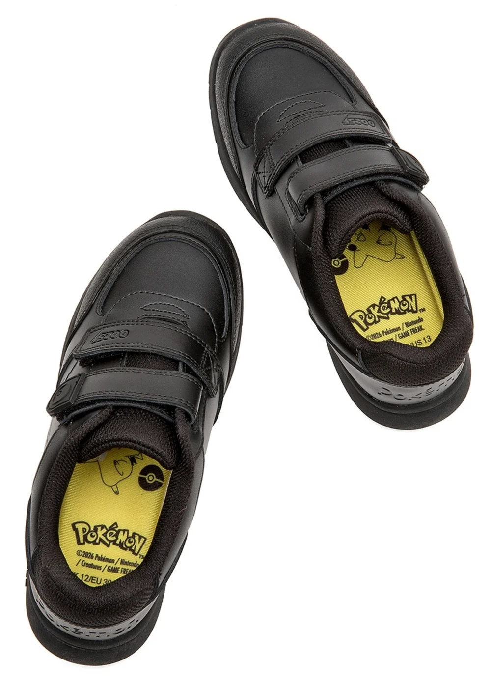 ToeZone Pokemon Character Black Rip Tape School Shoes - 9 Infants Image 3