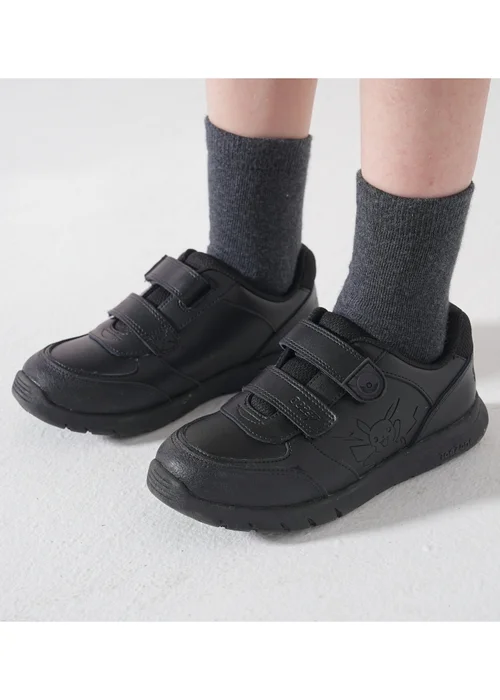 ToeZone Pokemon Character Black Rip Tape School Shoes - 9 Infants Image 4