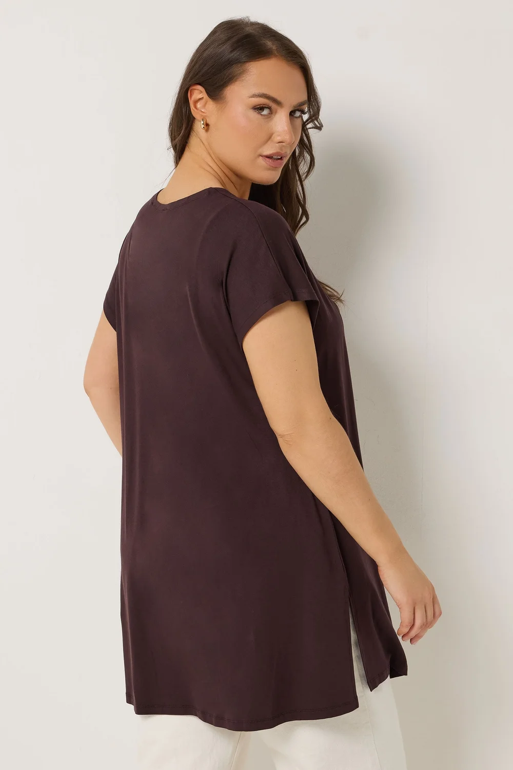 Yours Curve Chocolate Brown Kimono - 34-36 Image 4