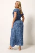 Yours Curve Blue Tile Print Maxi Dress - 14 Image 3