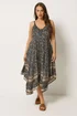Yours Curve Black Paisley Hanky Hem Dress - 20 Image 1