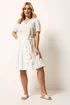 Yours Curve White Flower Detail Shirt Dress - 18 Image 3