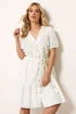 Yours Curve White Flower Detail Shirt Dress - 18 Image 1