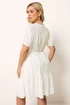Yours Curve White Flower Detail Shirt Dress - 18 Image 4